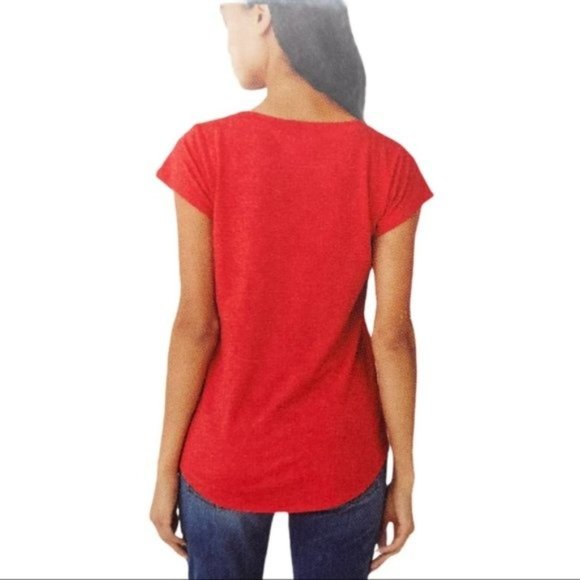 LUCKY BRAND Floral Red Graphic Tee NWT - Small - Picture 5 of 5